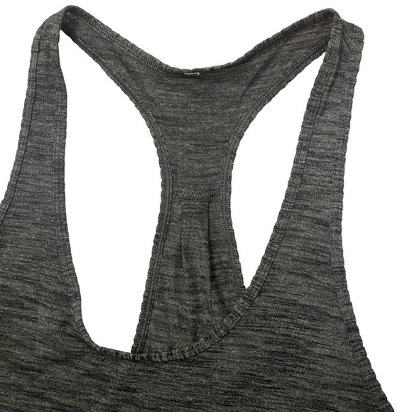 Lululemon heather singlet Gray Sleeveless Racerback Scalloped Tank Top size 4 - Picture 3 of 4